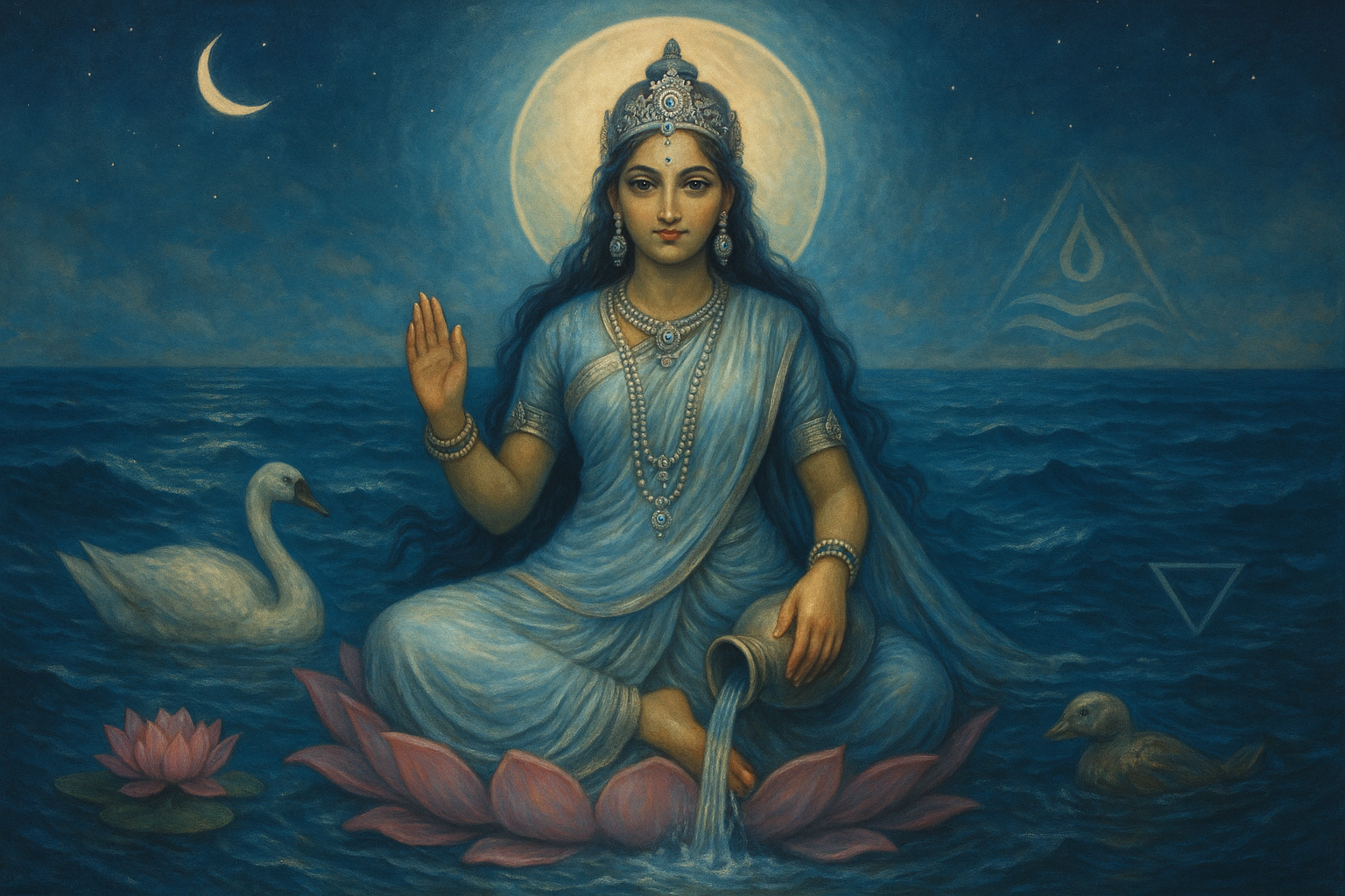 Divine Goddess on Lotus